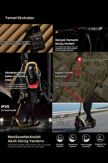 Navee UT5 Ultra X Elektrikli Scooter|4800W (2400W×2) Çift Motor - 7