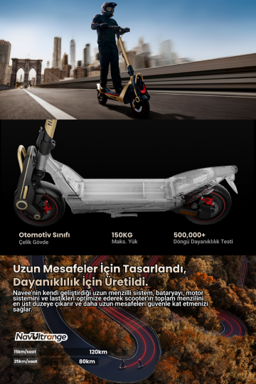 Navee UT5 Ultra X Elektrikli Scooter|4800W (2400W×2) Çift Motor - 8