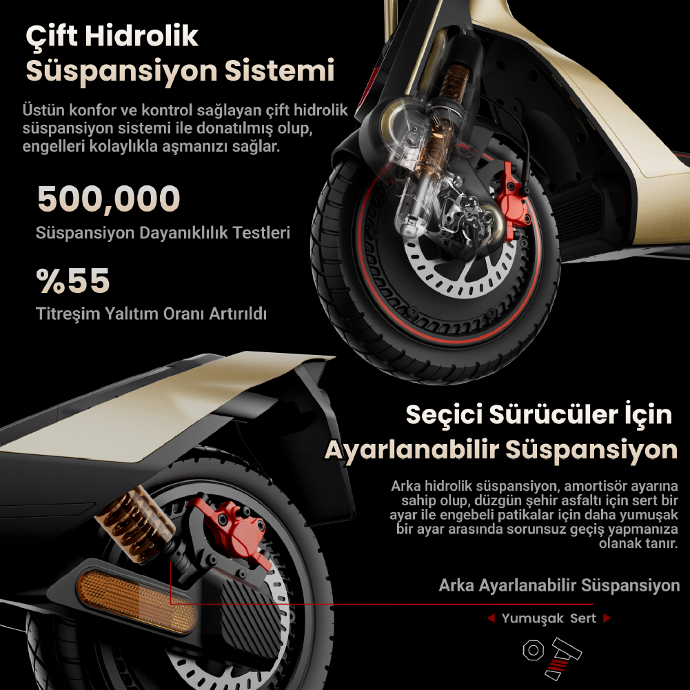 Navee UT5 Ultra X Elektrikli Scooter|4800W (2400W×2) Çift Motor - 11