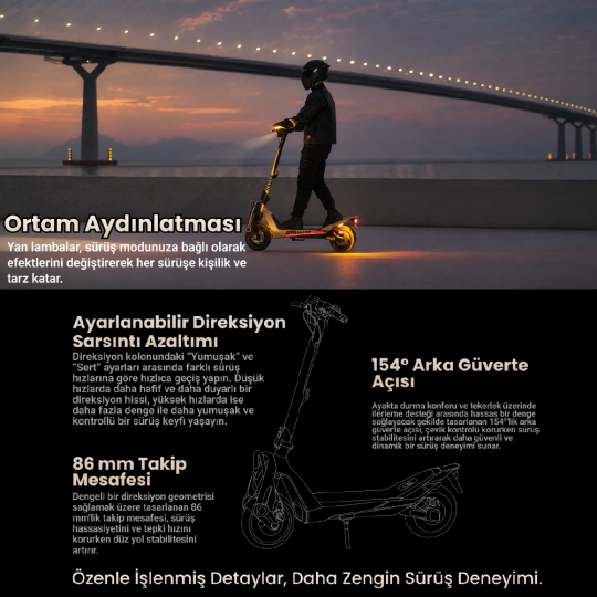 Navee UT5 Ultra X Elektrikli Scooter|4800W (2400W×2) Çift Motor - 13